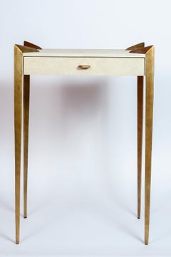 Elegant Pair of Shagreen Side Tables by Studio Gustin