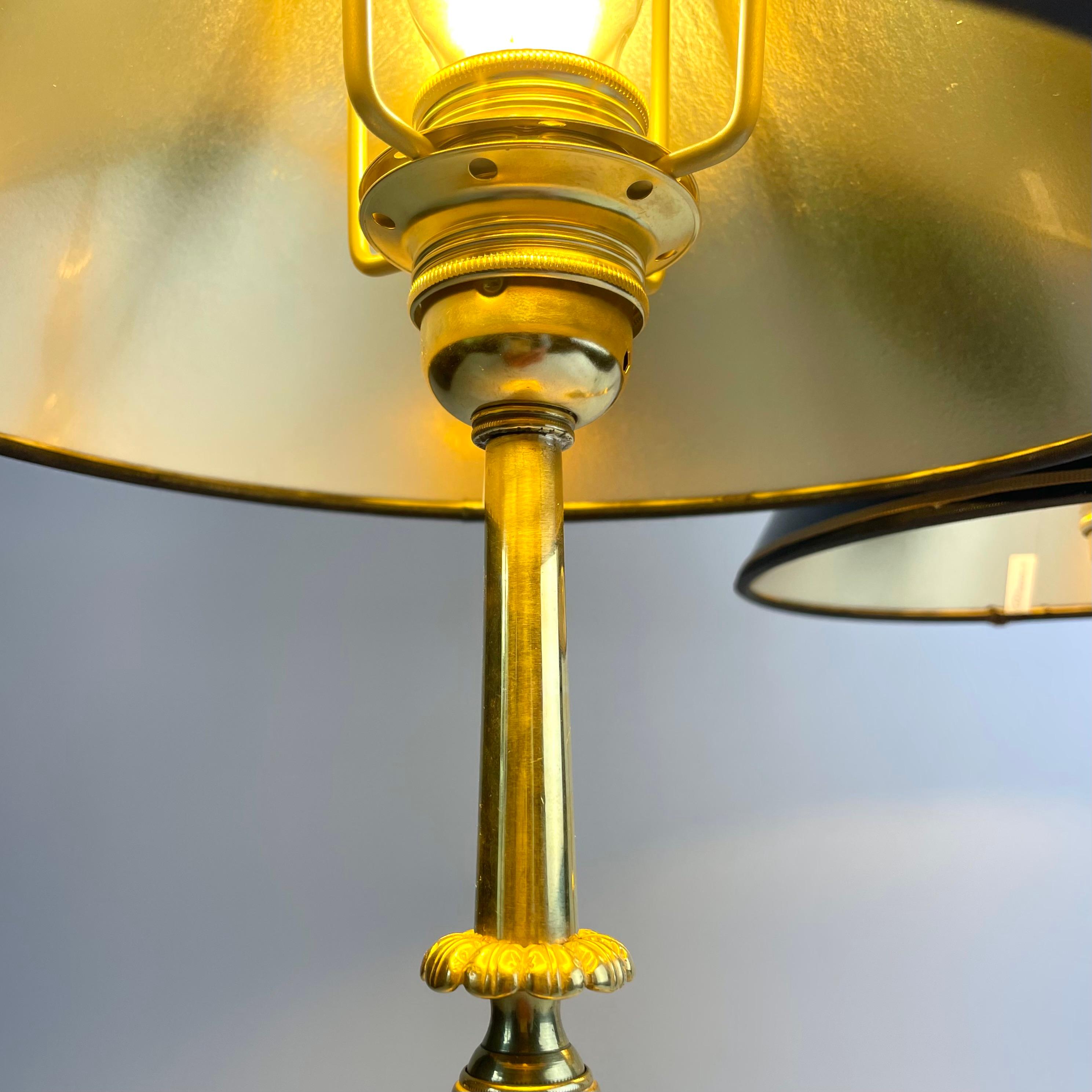 Elegant Pair of Swedish Karl Johan Table Lamps, 1820s For Sale 3