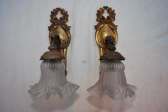 Elegant Pair of Turn of the Century French Bronze Sconces