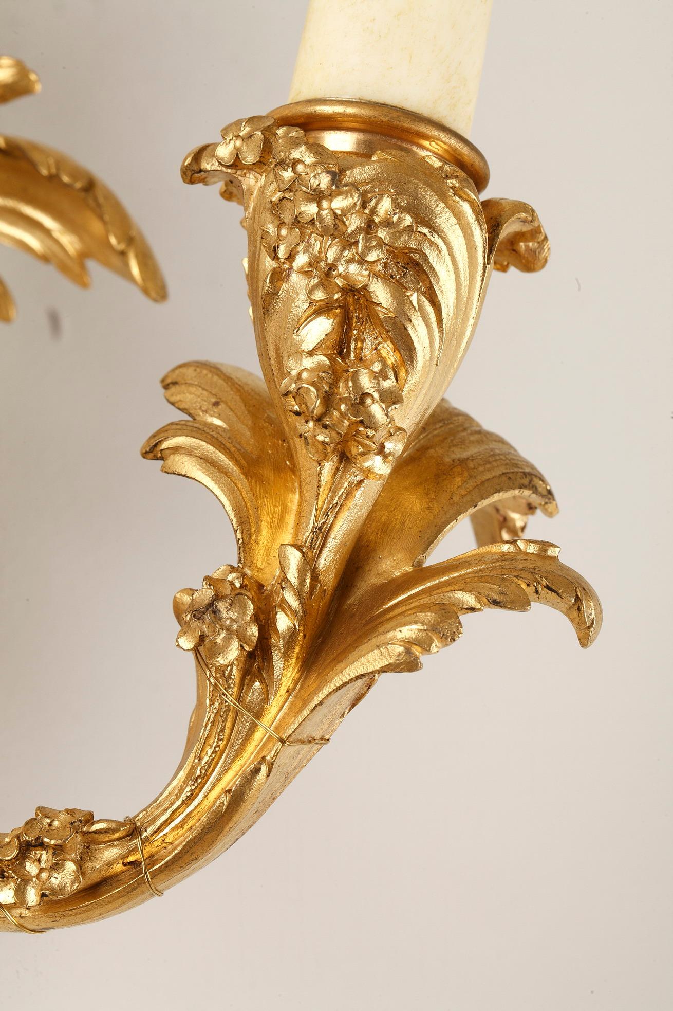 Elegant Pair of Wall-Lights Attributed to Maison Millet, France, Circa 1880 1