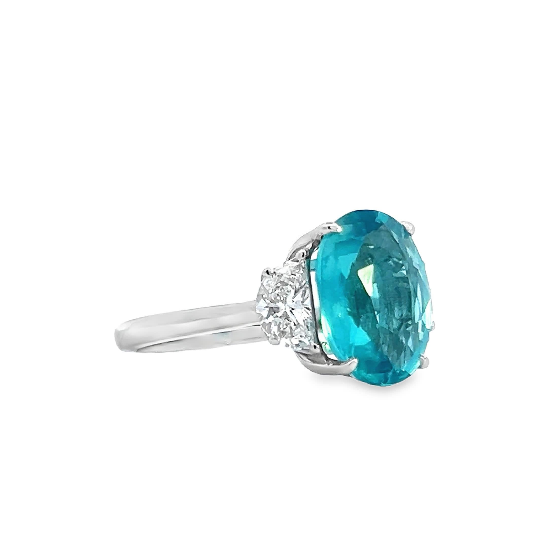 Élégant tourmaline Paraiba  Bague Neuf - En vente à Great Neck Plaza, NY