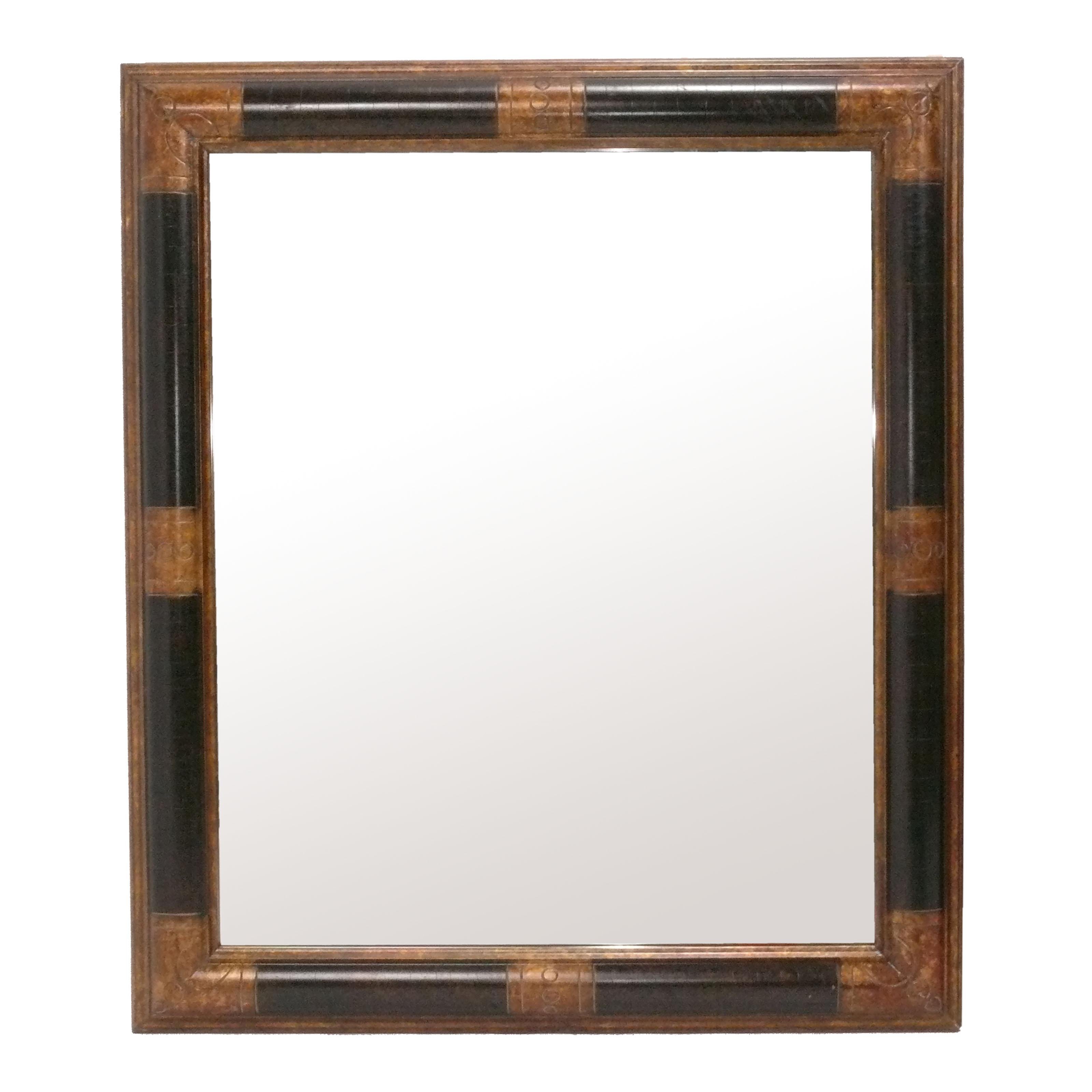 Elegant colis de miroirs dorés, américain, vers les années 1950. Le grand miroir mesure 29 