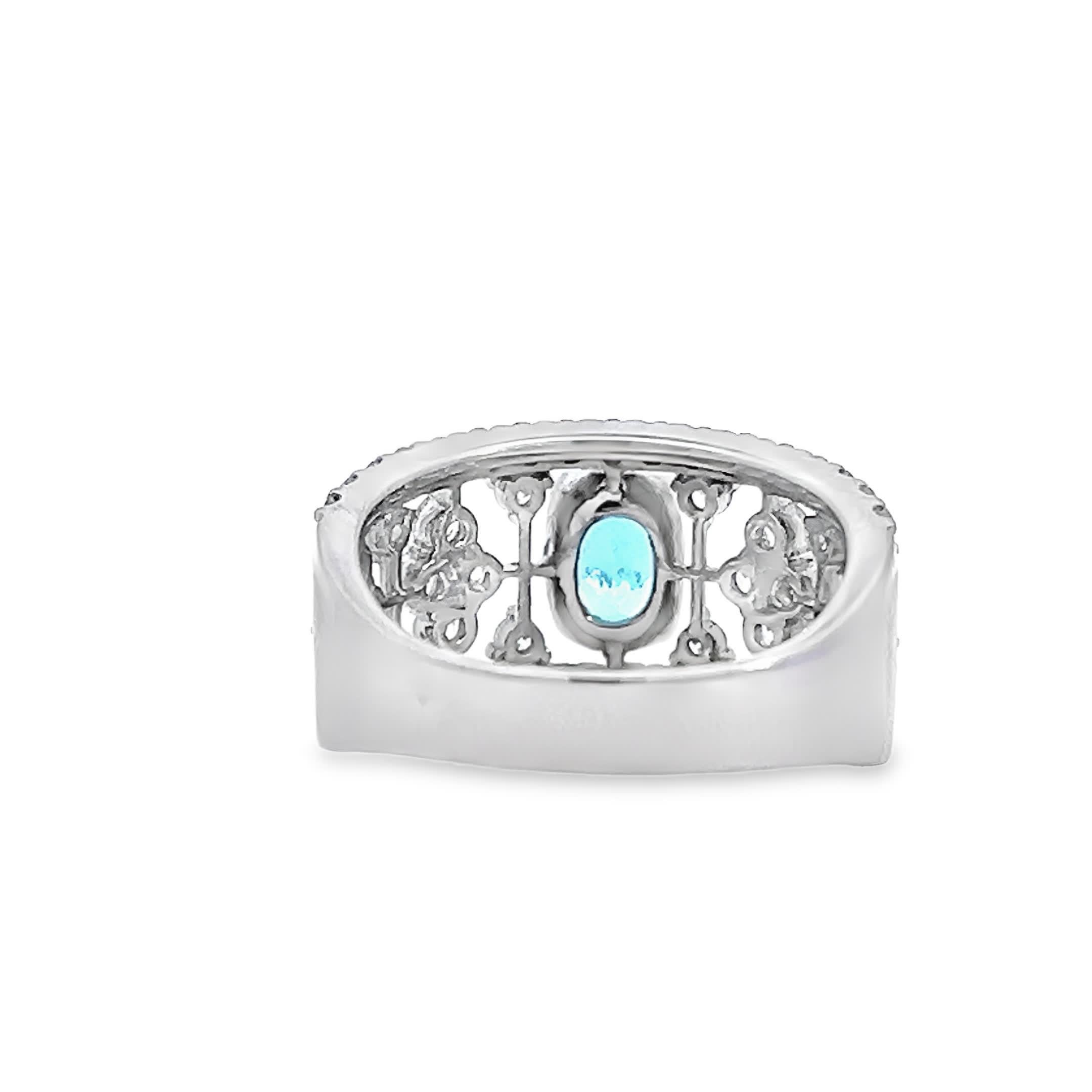 Elegant Pariba and Diamond Ring For Sale 2