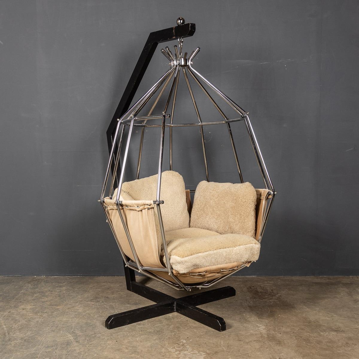 Swedish Elegant Parrot Cage Chair by Ib Arberg, c.1970 For Sale