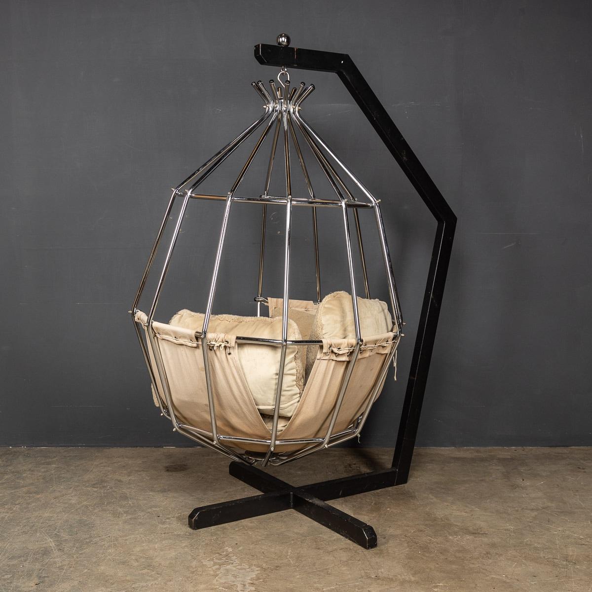 20th Century Elegant Parrot Cage Chair by Ib Arberg, c.1970 For Sale