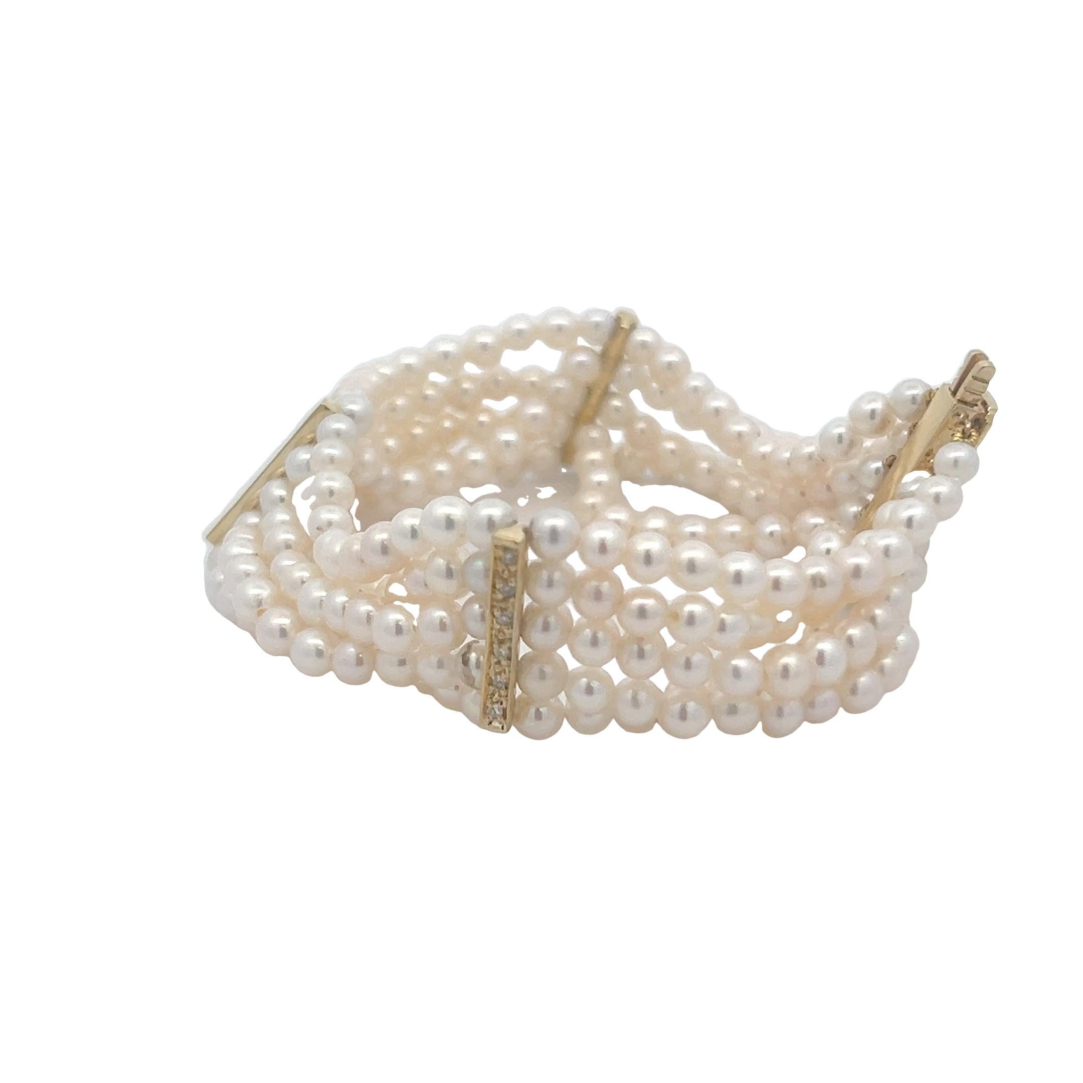 Elegantes Perlenarmband im Zustand „Hervorragend“ im Angebot in Cedar Grove, NJ