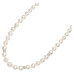 Collier de perles élégant  Perles d'environ 6,5 mm  Longueur totale : 45 cm