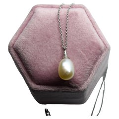 Elegante Collar Colgante Perla 14KT oro Perla natural de agua dulce