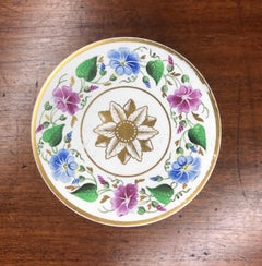 Elegant Pearlware Box, Convolvulus & Gilt Decoration, c. 1825