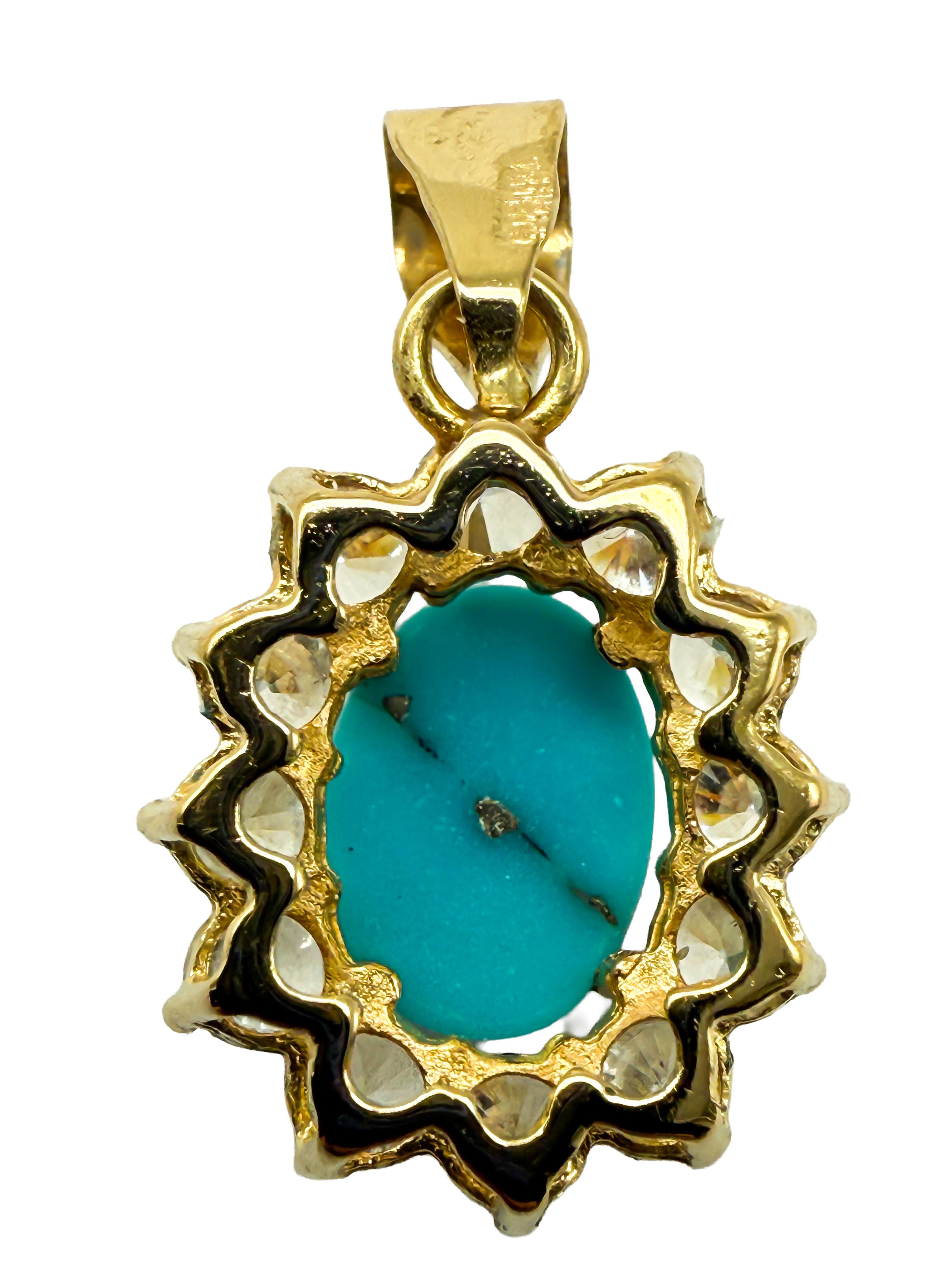 This exquisite pendant crafted from 14 karat yellow gold is a subtle yet striking piece that combines fine craftsmanship with timeless design. In very good pre-owned condition with minimal signs of wear, it offers a harmonious blend of classic