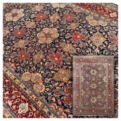 Elegant Persian Rug, Ispahan in Wool and Silk on Silk, Extra Fine Quality