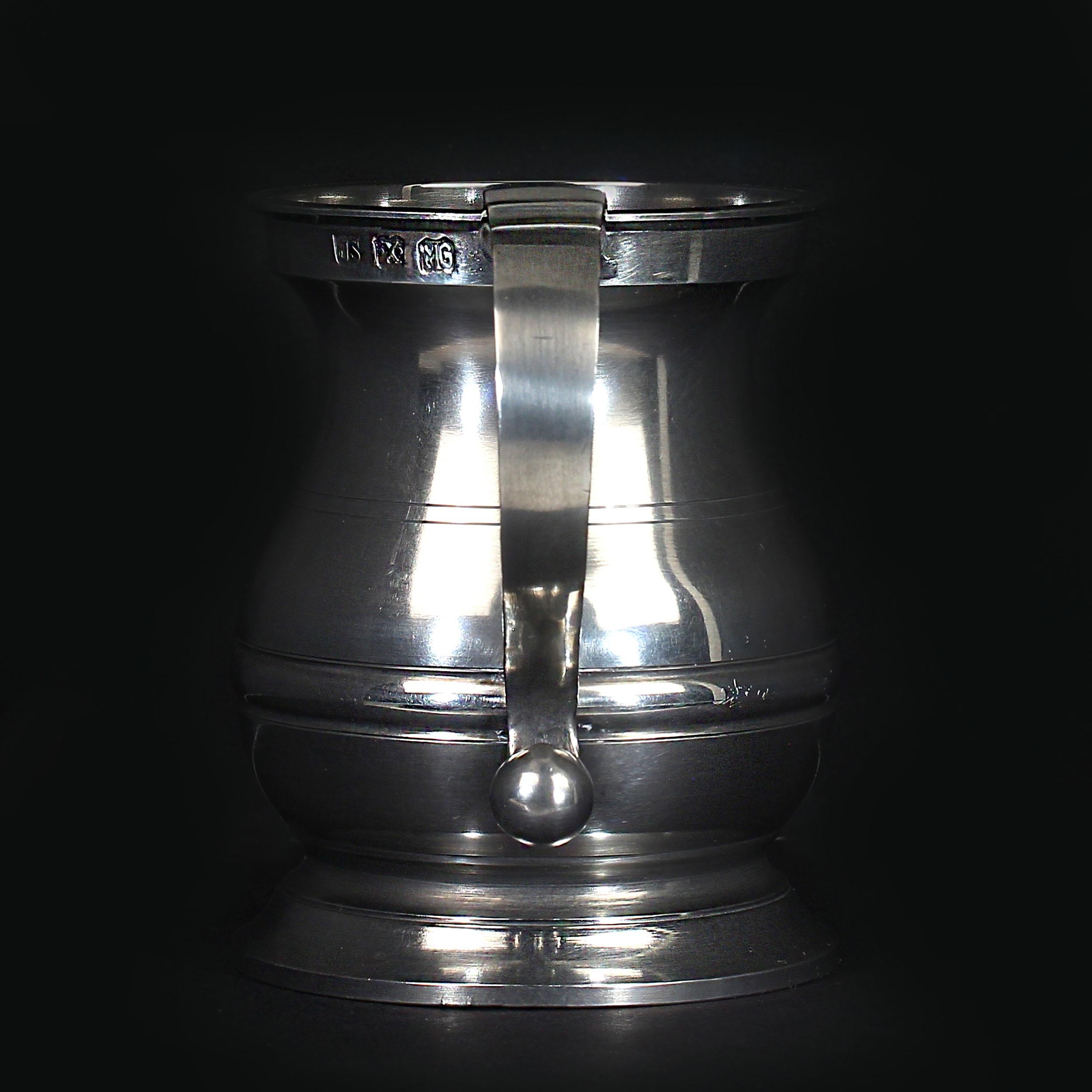 Empire Revival Elegant petite John Somers pewter mug