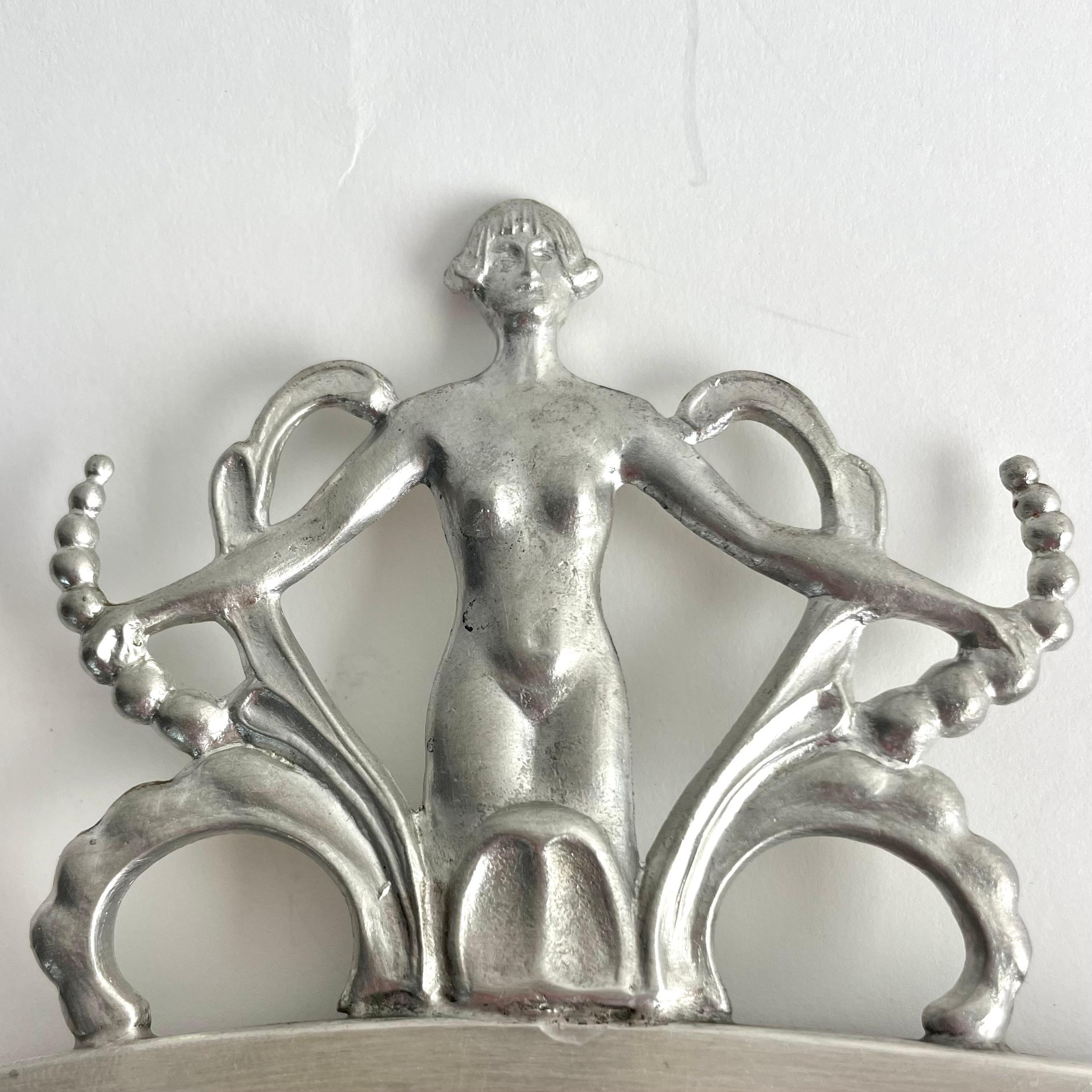 Elegant Pewter Mirror, Swedish Grace, Late 1920s For Sale 1