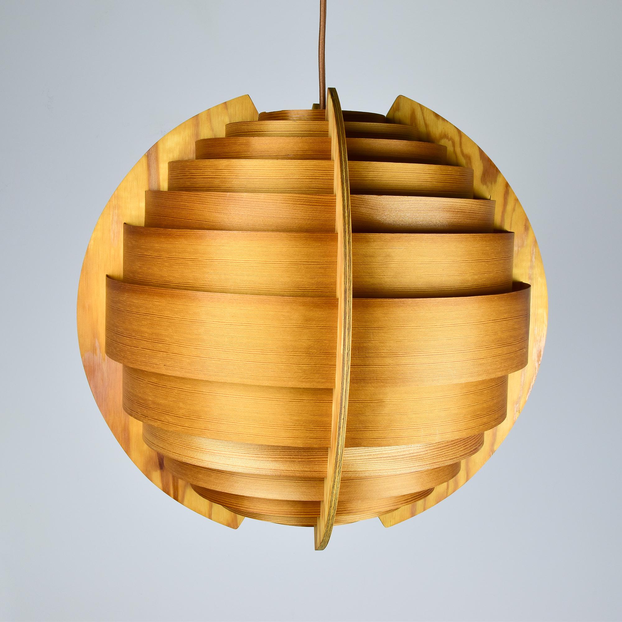 Elegance Pine Pendant Light di Hans-Agne Jakobsson  Ellysett, anni '70 in vendita 3