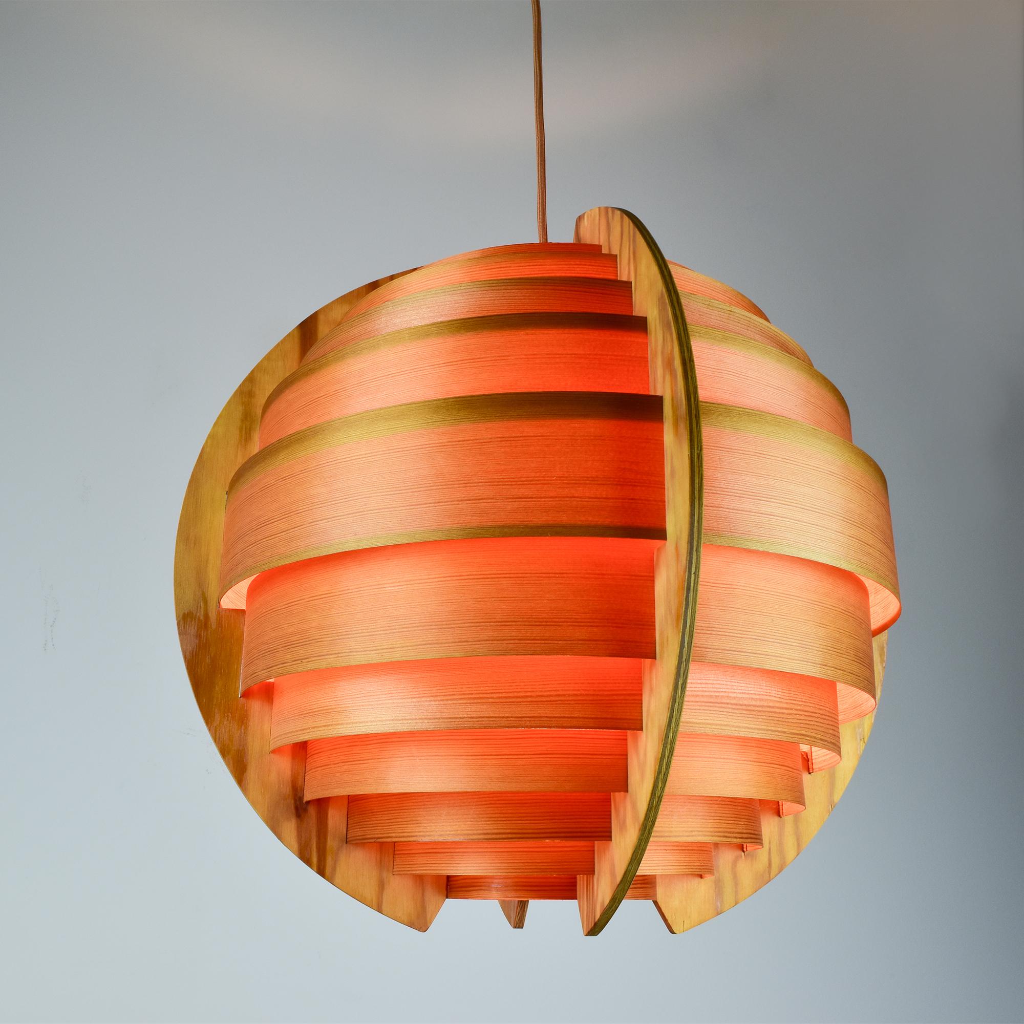 Elegance Pine Pendant Light di Hans-Agne Jakobsson  Ellysett, anni '70 in vendita 7