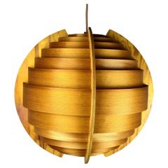 Elegante Pendelleuchte aus Kiefernholz von Hans-Agne Jakobsson  Ellysett, 1970er Jahre