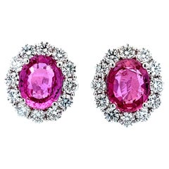 Elegante rosa Edelstein-Ohrringe
