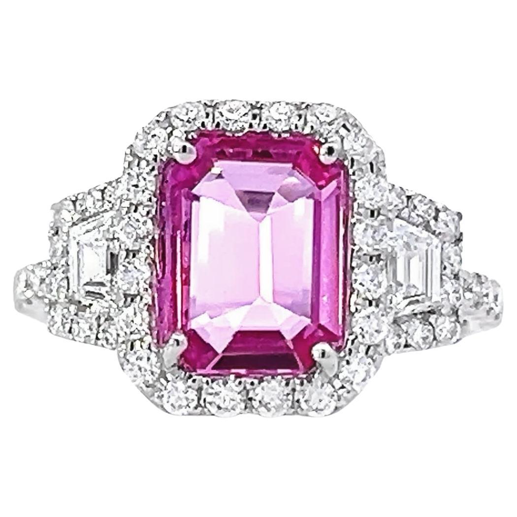 Elegant Pink Gemstone Ring For Sale