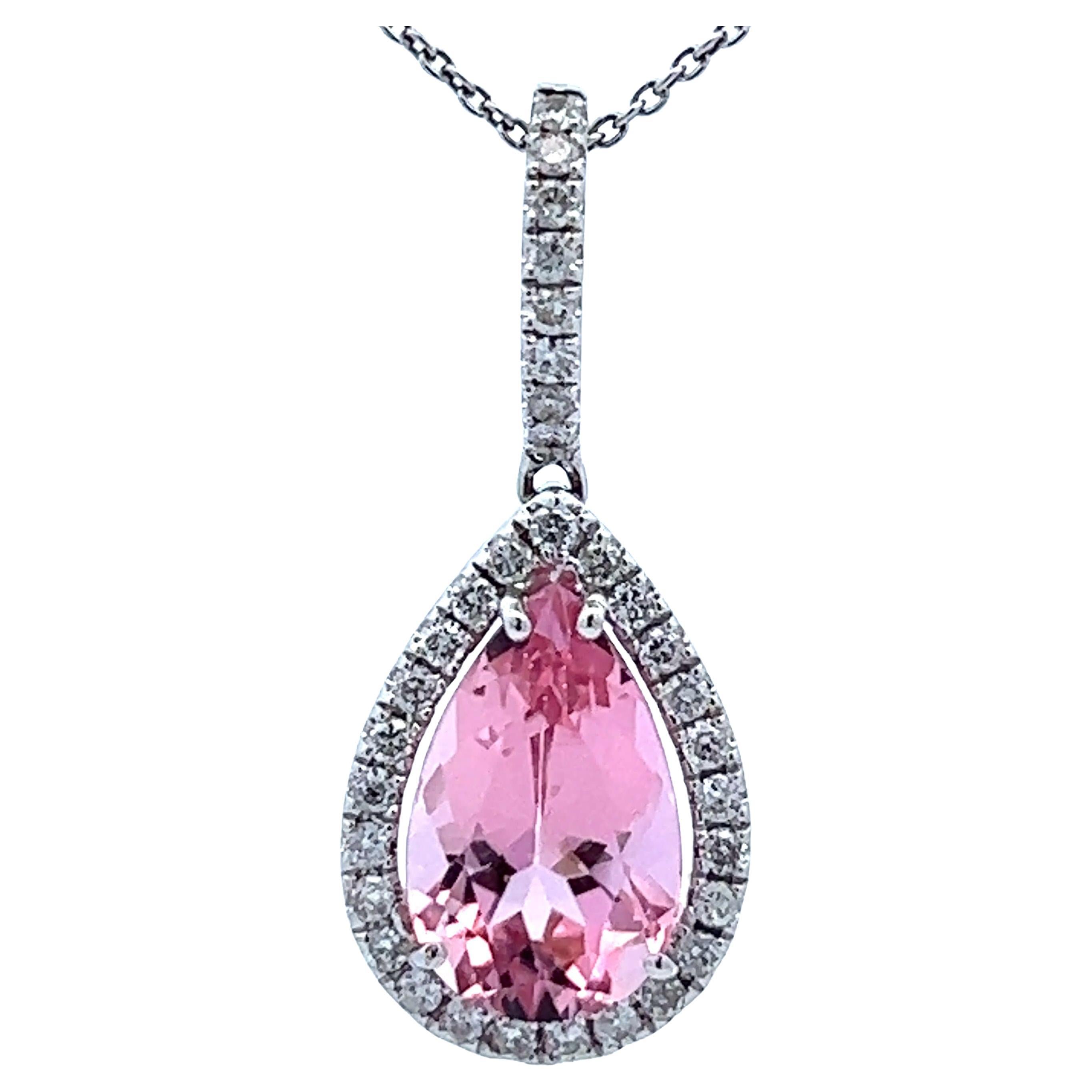 Eleganter rosa Teardrop-Anhänger