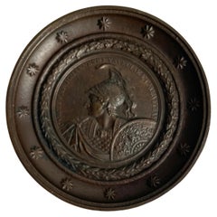 Elegante placa de hierro fundido del rey sueco Karl XVI Johan de la década de 1820