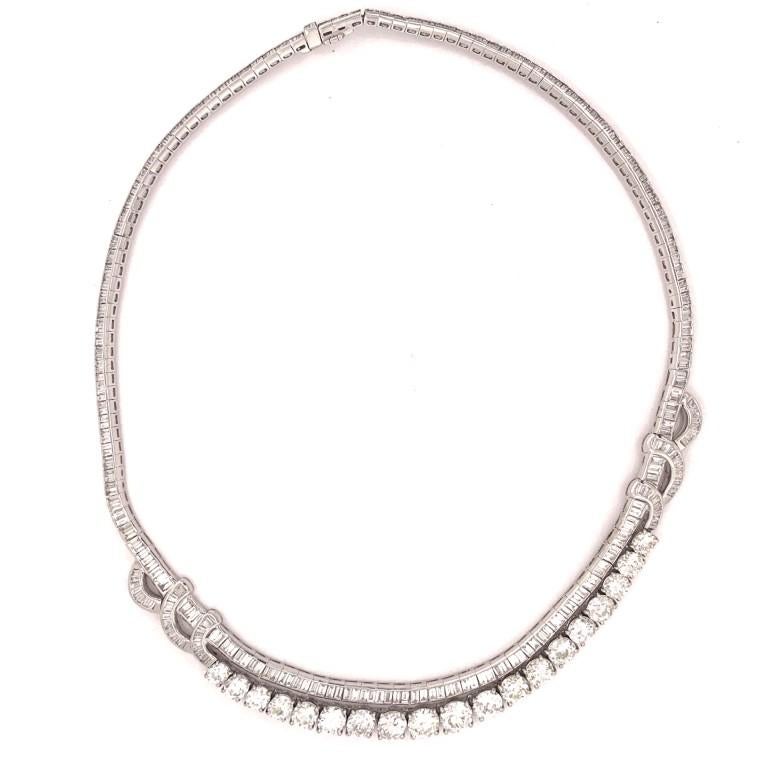 Sophia D, 22.99 Carat Platinum Diamond Necklace In New Condition For Sale In New York, NY