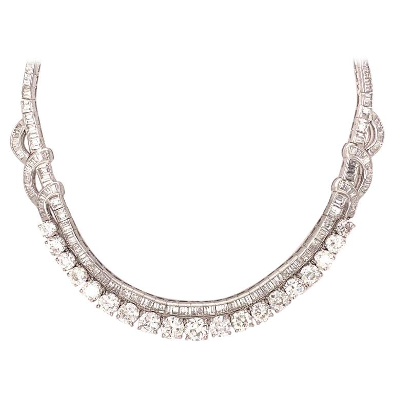 Sophia D, 22.99 Carat Platinum Diamond Necklace For Sale