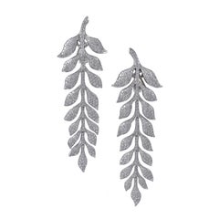 Sophia D. 5.28 Carats Diamond Dangling Earrings in Platinum Setting