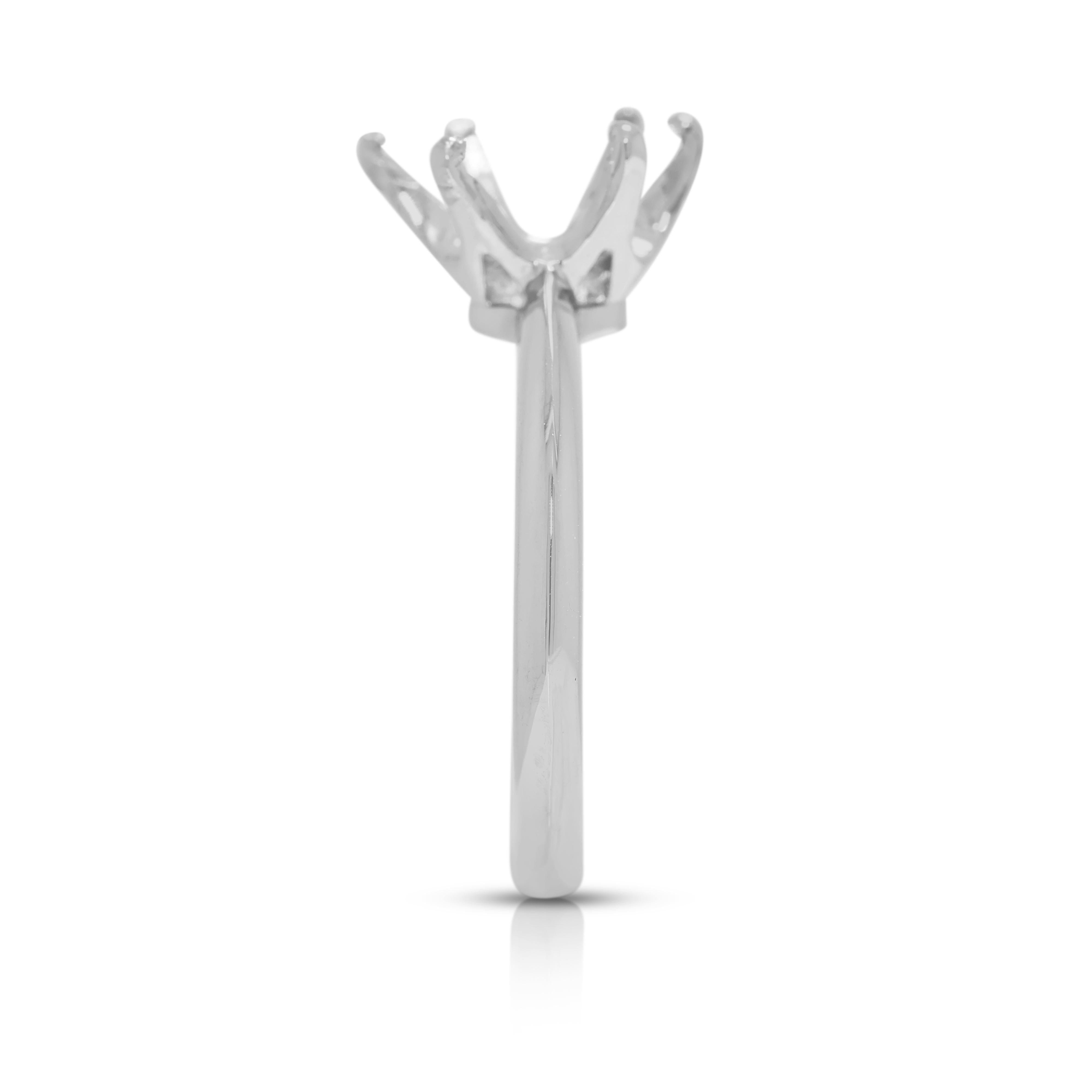 Women's Elegant Platinum 950 Ring Setting For Sale
