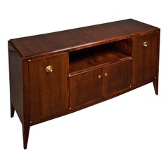 Eleganter Schrank aus poliertem Holz von Deroubaix, Frankreich, um 1950