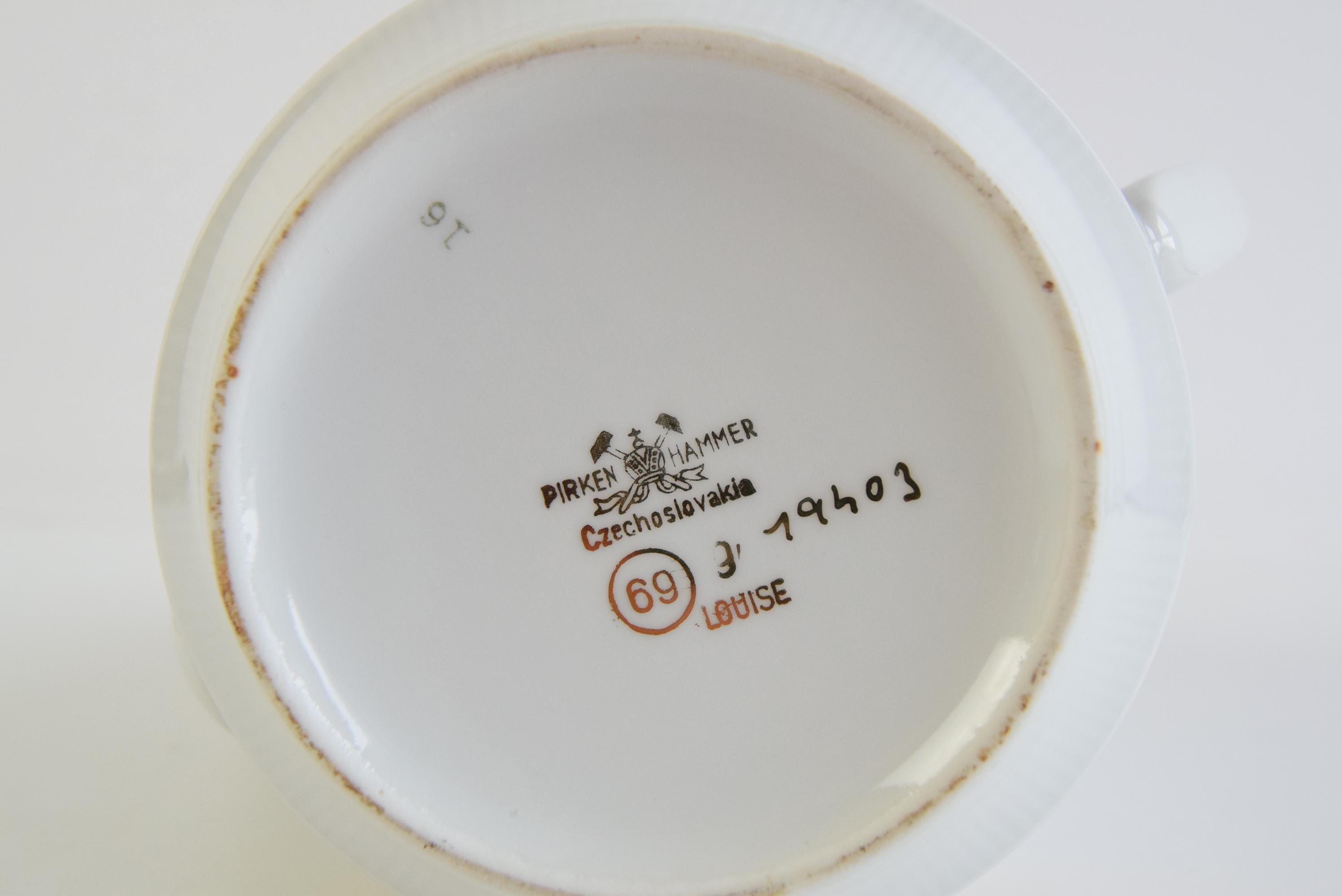 Mid-Century Birkenhammer Czechoslovakian Porcelain Coffee Pot, 1969 For Sale 4