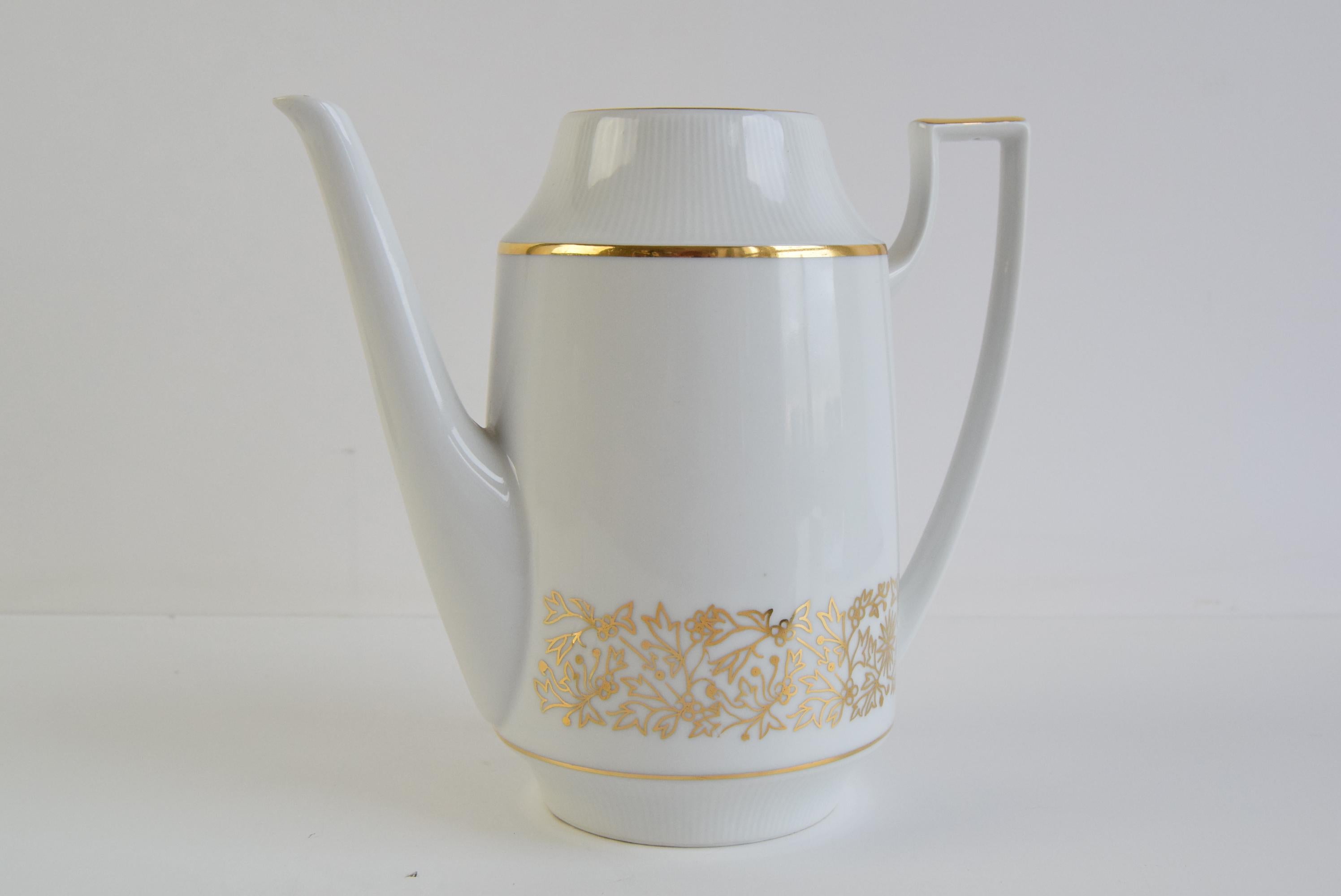 Mid-20th Century Mid-Century Birkenhammer Czechoslovakian Porcelain Coffee Pot, 1969 For Sale
