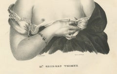 Elegant Portrait of Mlle Georges Veimer – Lithograph by Last & Van Visser, 1836