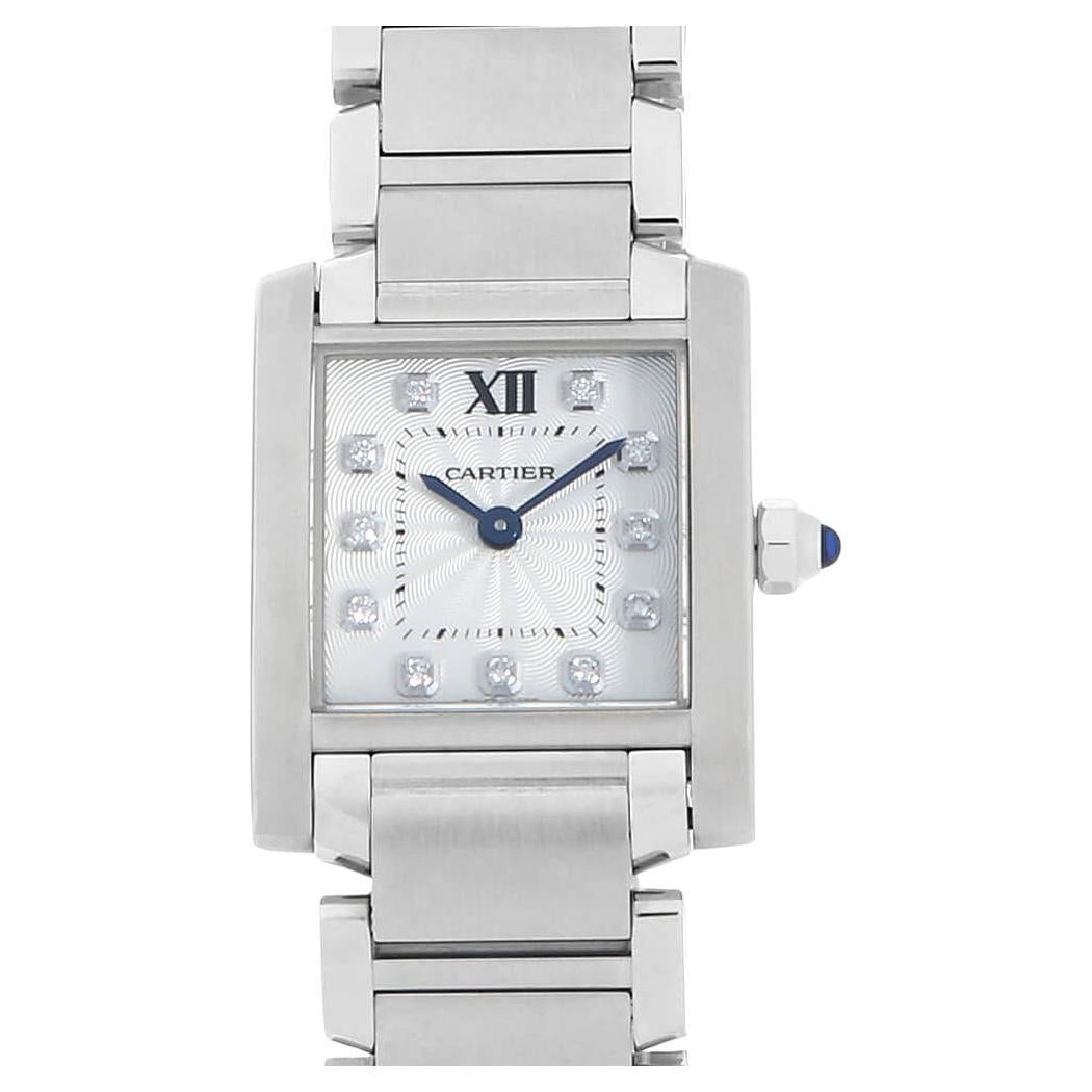 Elegant Pre-Owned Cartier Tank Française SM WE110006 Ladies Luxury Timepiece