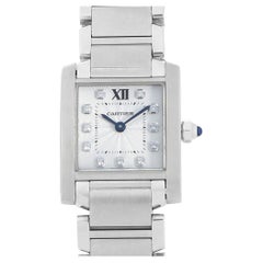 Retro Elegant Pre-Owned Cartier Tank Française SM WE110006 Ladies Luxury Timepiece