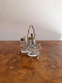 Elegant quality antique Edwardian cruet set