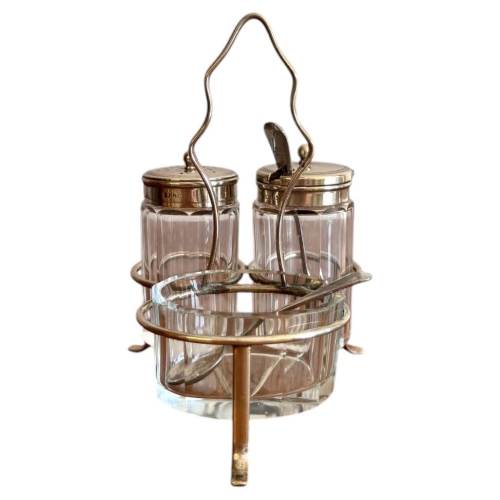 Elegant quality antique Edwardian cruet set