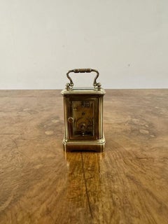 Elegant quality antique Victorian miniature brass carriage clock