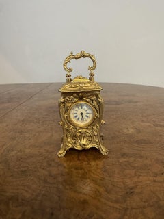 Elegant quality antique Victorian miniature carriage clock