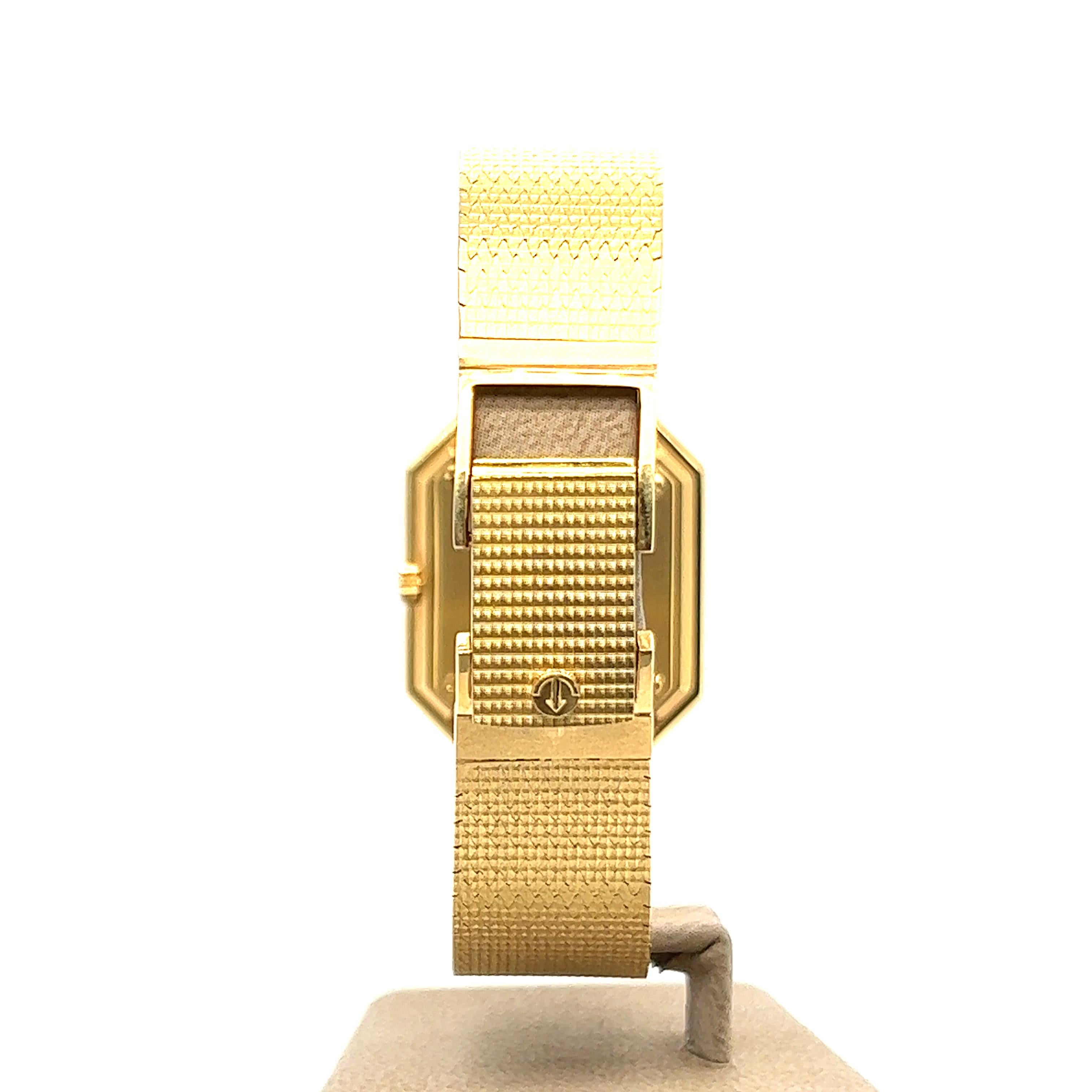 Single Cut Elegant Rado Lady’s Watch in 18 Karat Yellow Gold