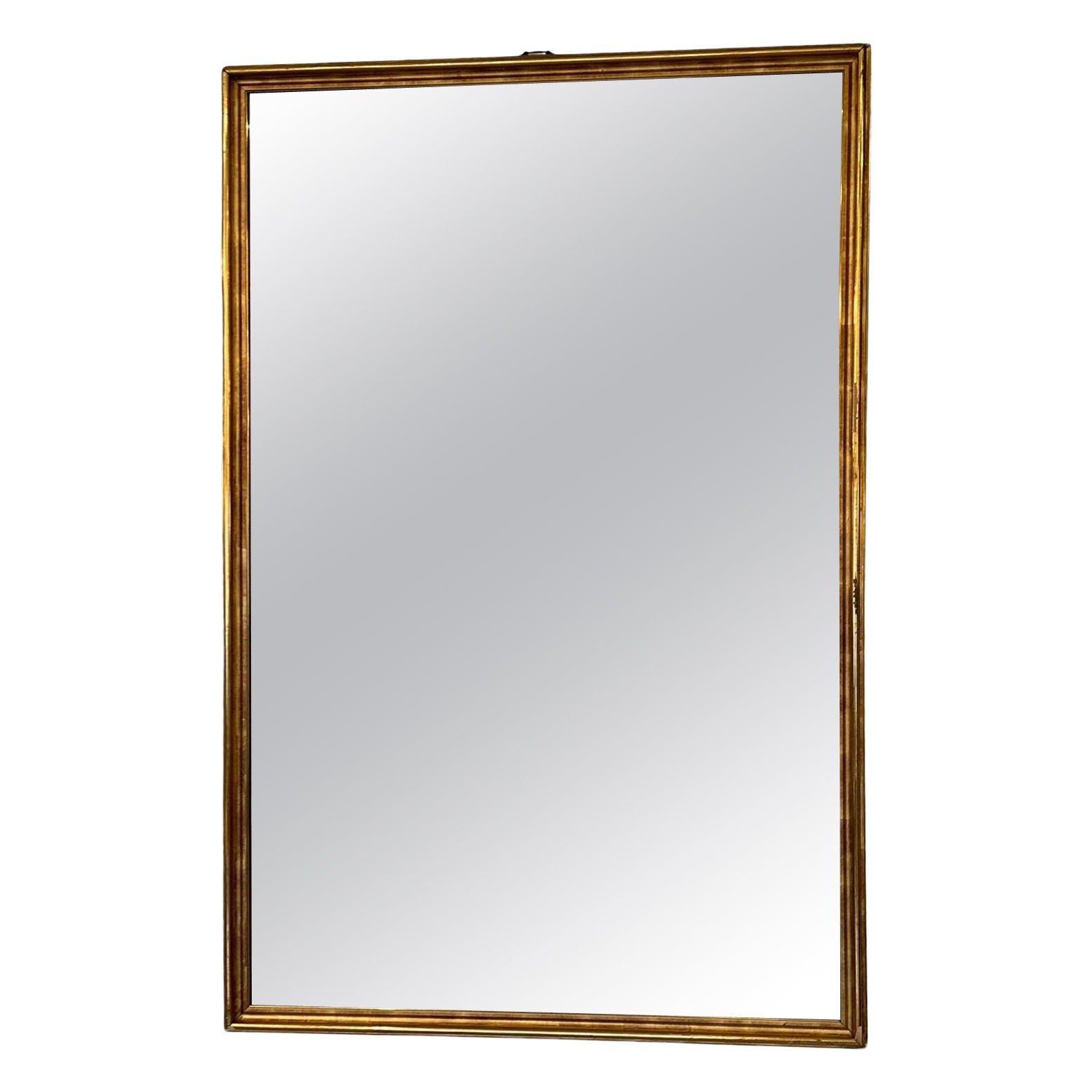 Elegante Espejo Antiguo Rectangular Dorado Limón en venta