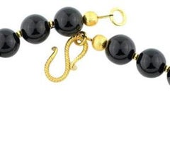 AJD Elegant Artistic Handmade Red Bamboo Coral & Black Onyx Necklace