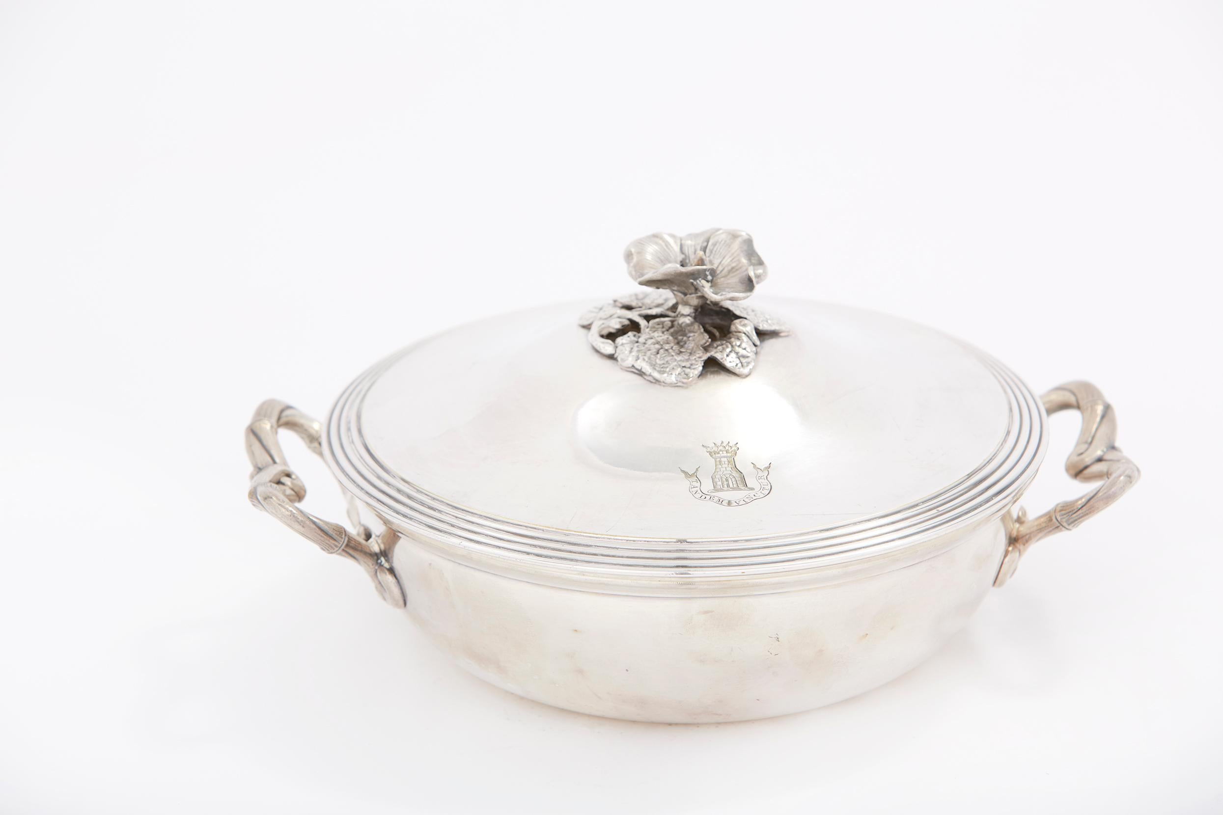 Elegant / Refined French Silver Covered Dish 3