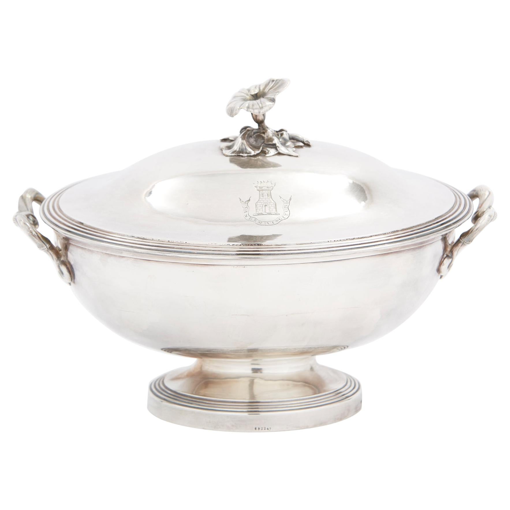 Elegant / Refined French Silver Plate Covered Tureen