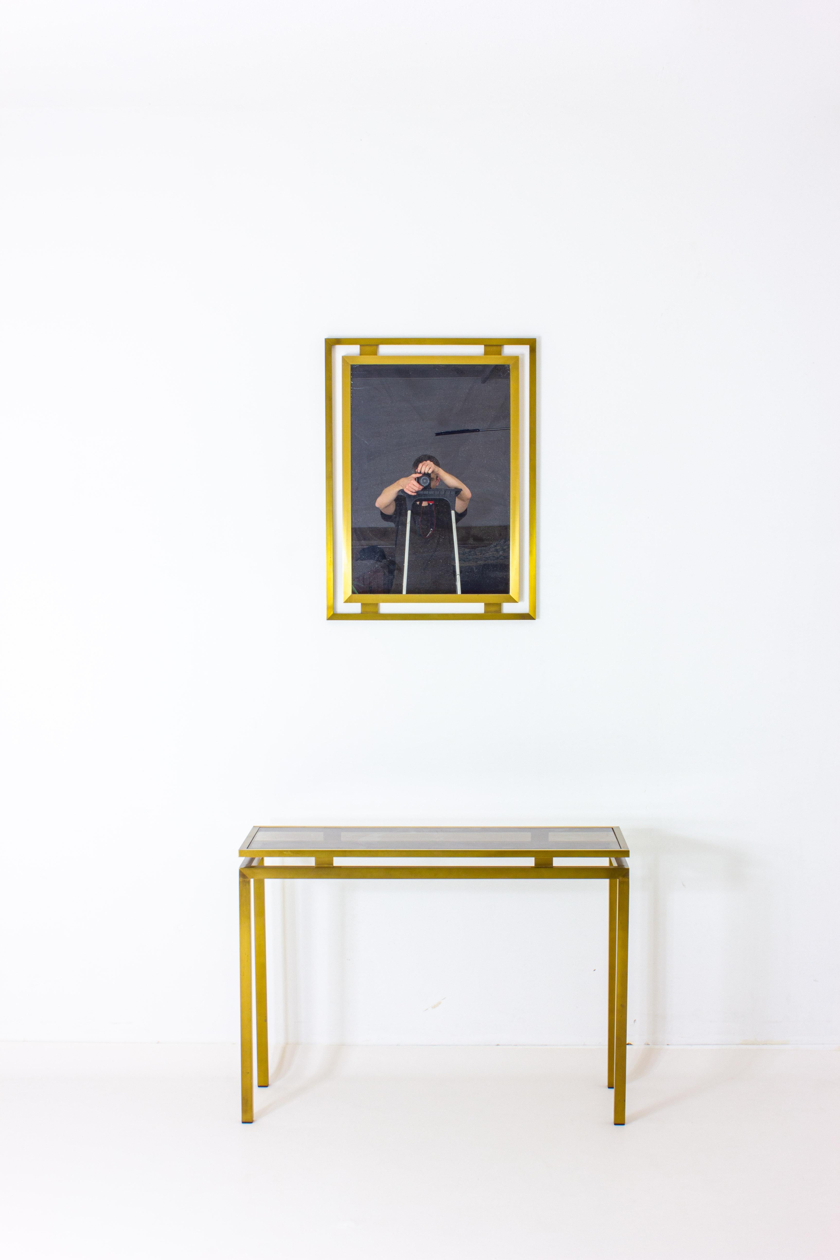 Hollywood Regency Elegant regency console and mirror, 1980s For Sale