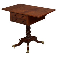 Elegant Regency Drop Leaf Mahogany Table