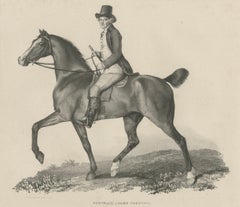Elegant Regency Horse & Rider Portrait, Gauci Lithograph c.1840