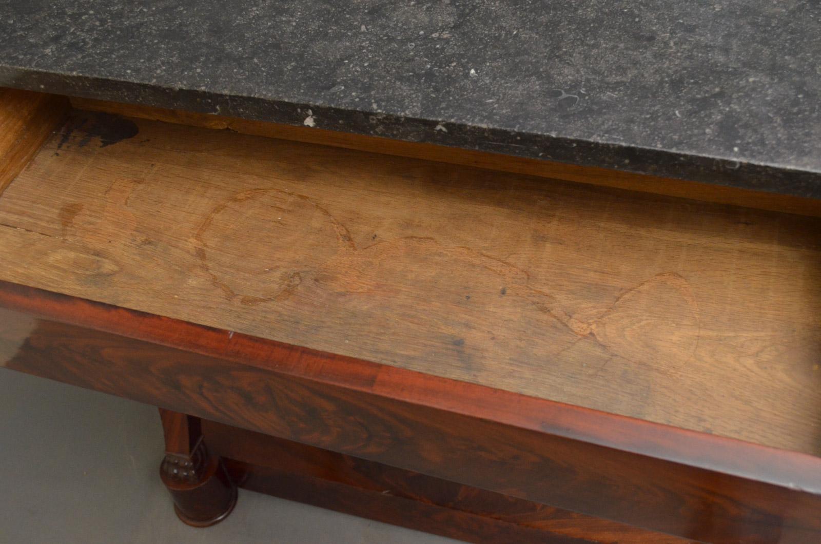 Granite Elegant Regency Mahogany Console Table