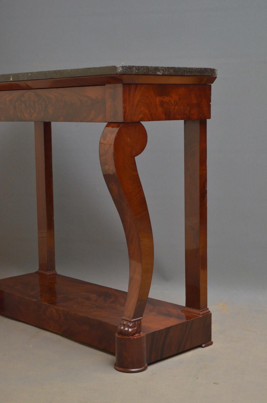 Elegant Regency Mahogany Console Table 1