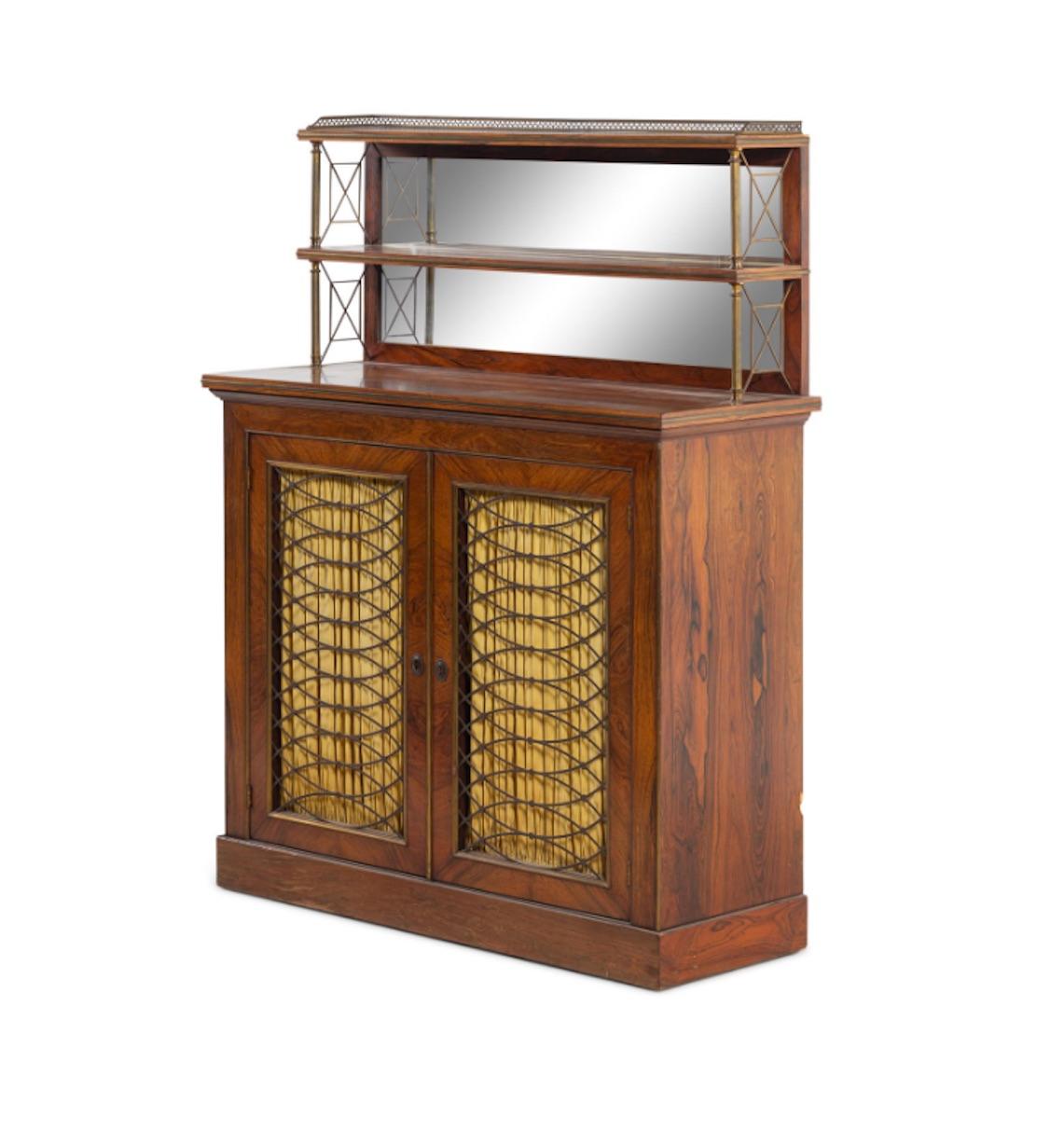 English Elegant Regency Rosewood Chiffonier, Great Form and Proportions For Sale