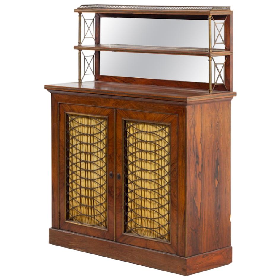 Elegant Regency Rosewood Chiffonier, Great Form and Proportions For Sale